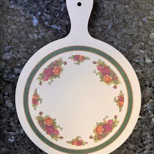 Royal Albert Old Country Roses Wood Round Handed Cutting Board